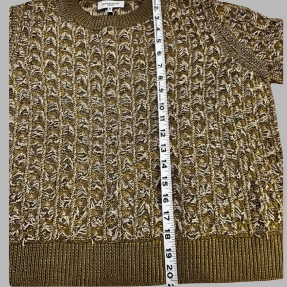 NWT Lafayette 148 New York Textured Stitch Crewneck Sweater Size S